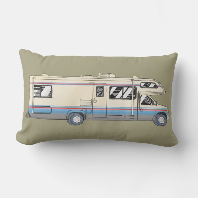 Retro Class C Motorhome Pillow (Front)