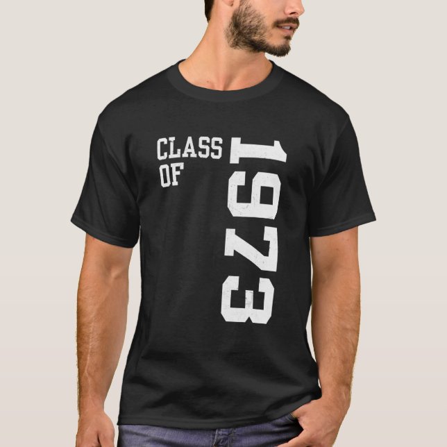 Retro Class of 1973 Senior High School Reunion Vin T-Shirt (Front)
