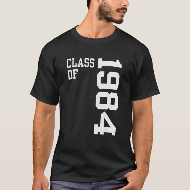 Retro Class of 1984 Senior High School Reunion Vin T-Shirt (Front)