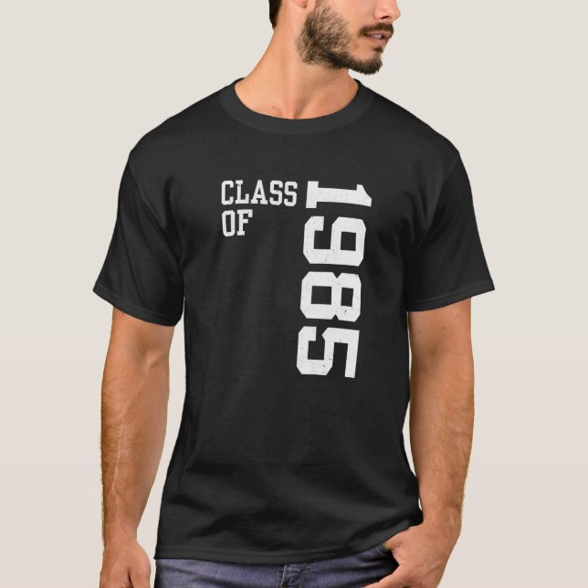 Retro Class of 1985 Senior High School Reunion Vin T-Shirt (Front)