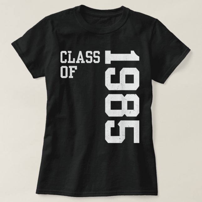 Retro Class of 1985 Senior High School Reunion Vin T-Shirt (Design Front)