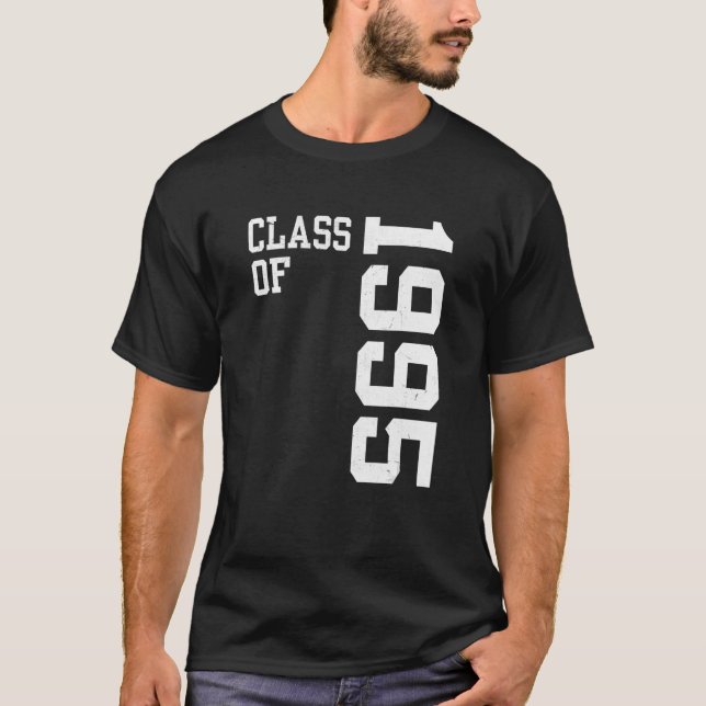 Retro Class of 1995 Senior High School Reunion Vin T-Shirt (Front)