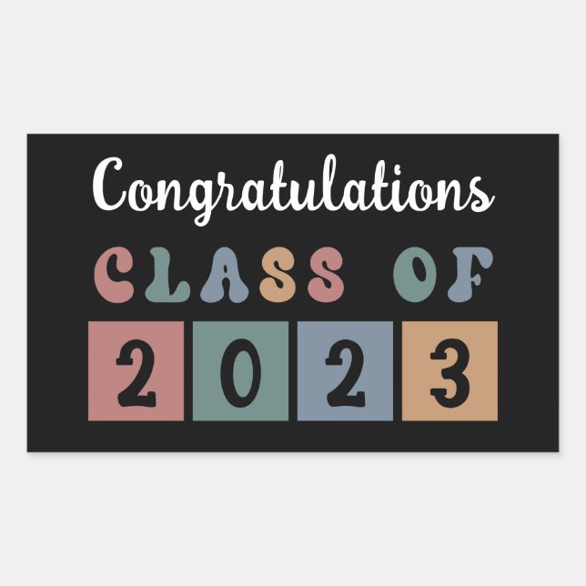 Retro Class of 2023 Graduation Cute Sticker (Front)