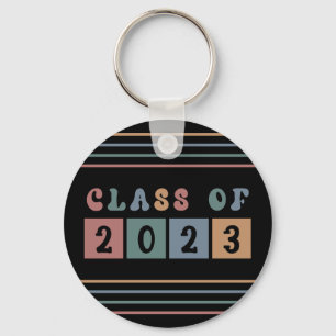 Retro Class of 2023 School College graduation Gift Keychain