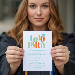 Retro Class of Congrats Graduation Invitation
