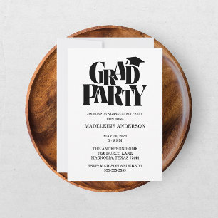 Retro Class of Congrats Graduation Photo Invitation