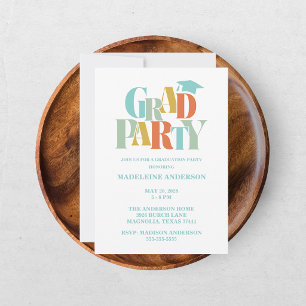 Retro Class of Congrats Graduation Photo Invitation