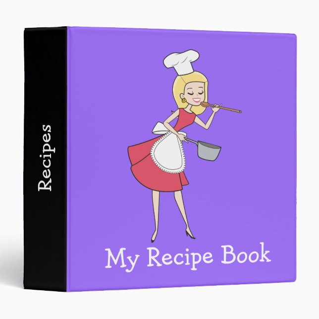 Rétro classeur blond frais de recette d'art de (Devant/Côté)