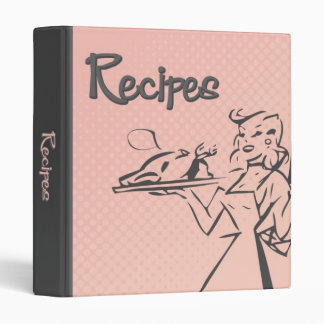 Rétro classeur de recette - rose