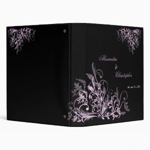 Rétro classeur élégant d'album de remous de fleur
