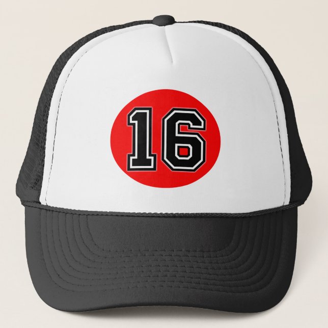 Retro Classic 16th Birthday Party Trucker Hat (Front)