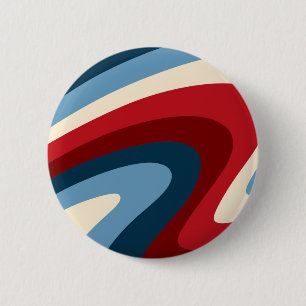 Retro classic 70s swirls 2 inch round button