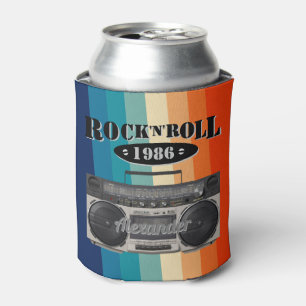 Retro classic boom box rock n roll music vintage can cooler