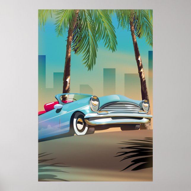 Retro Classic Car Poster (Front)