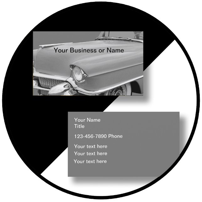 Retro Classic Car Theme Business Card (Creator Uploaded)