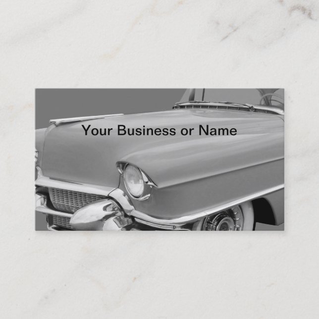 Retro Classic Car Theme Business Card (Front)