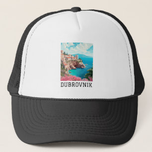 Retro Classic Dubrovnik Croatia Trucker Hat