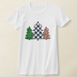 Retro Classic Festive Christmas Trees collage T-Shirt
