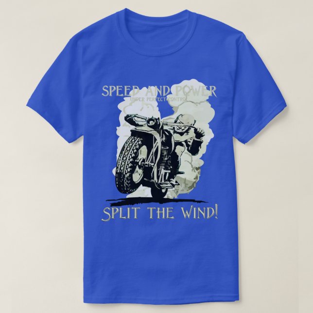 Retro Classic Motorcycles Rider T-Shirt (Design Front)