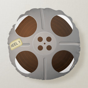 RETRO CLASSIC MOVIE REEL ROUND PILLOW