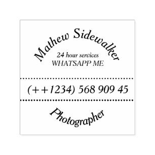 Retro Classic Square Instagram Business Line Self-inking Stamp