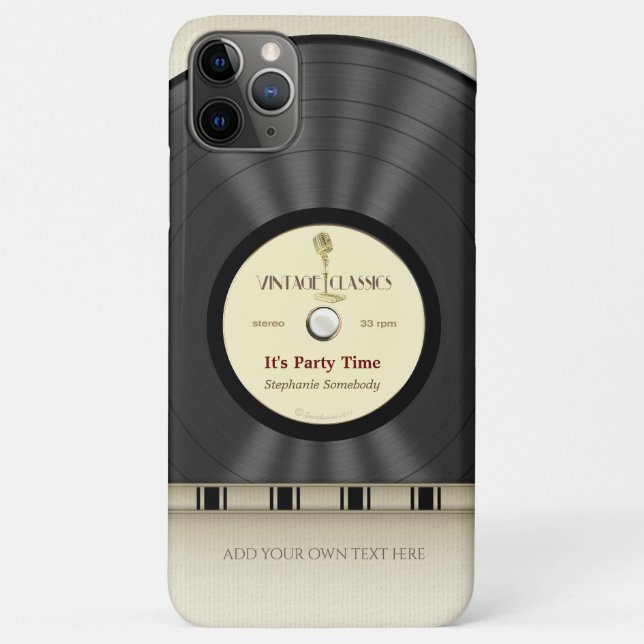 Retro Classic Vinyl LP Record Case-Mate iPhone Case (Back)
