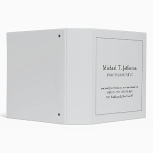 Retro Classical Elegant Plain Simple Grey Binder