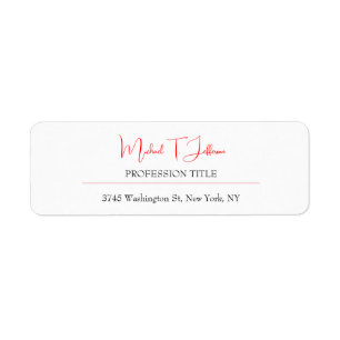 Retro Classical Elegant Plain Simple Red White