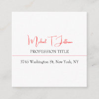 Retro Classical Elegant Plain Simple Red White