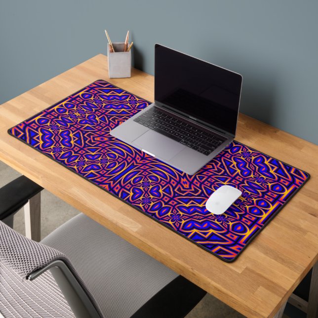 Retro Classy Kaleidoscope Pattern Design Desk Mat (Office 2)