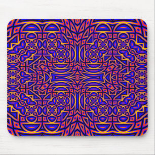 Retro Classy Kaleidoscope Pattern Mouse Pad