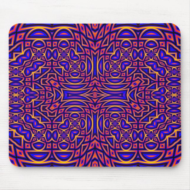 Retro Classy Kaleidoscope Pattern Mouse Pad (Front)