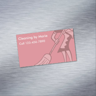 Retro Cleaning Business Magnets