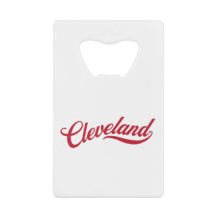 Retro Cleveland Credit Card Bottle Opener
