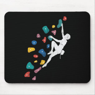 Retro Climb Wall Climbing Cool Free Climbing Lover Mouse Pad