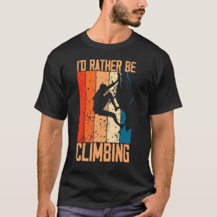 Retro Climbing Vintage Bouldering Rock Climber Mou T-Shirt