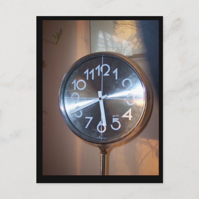 Retro clock postcard (Front)