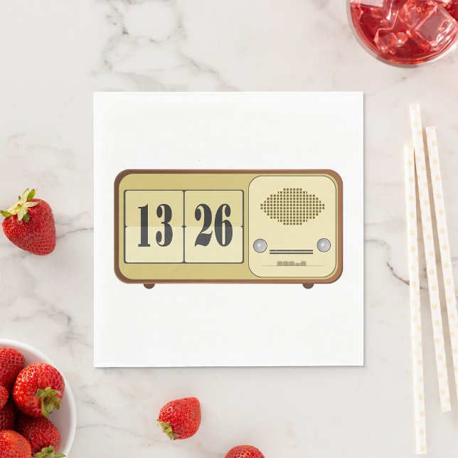 Retro Clock Radio Napkin (Creator Uploaded)