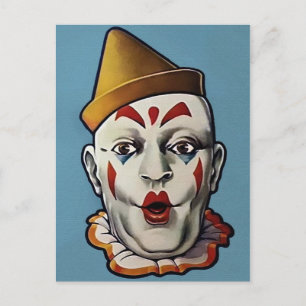Retro Clown Postcard