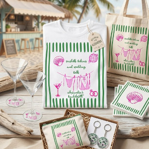 Retro Coastal Beach Disco Bachelorette Party Tri-Blend Shirt