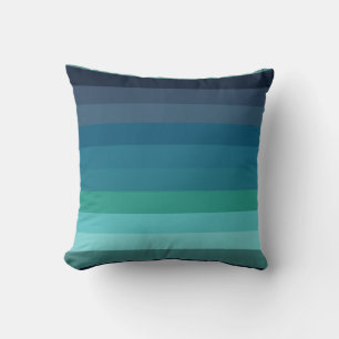 Retro Coastal Stripe Classic Nautical 70s Lines Throw Pillow