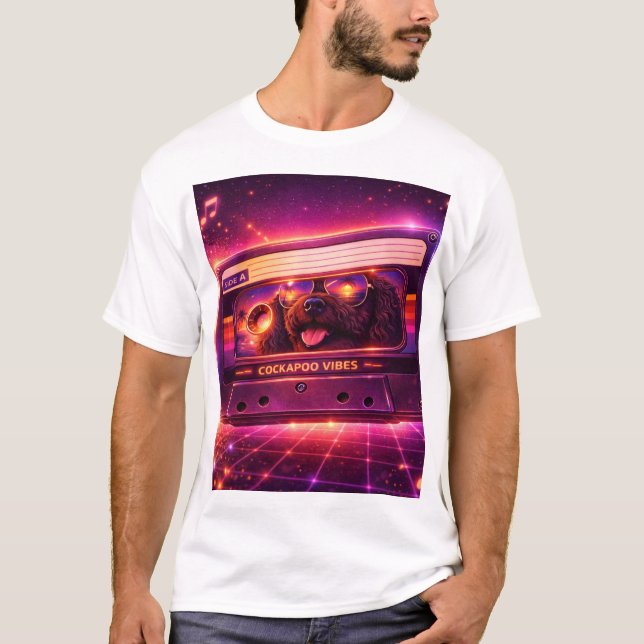 Retro Cockapoo Vibes T Shirt 80s Cassette (Front)
