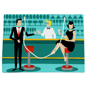 Retro Cocktail Lounge Gift Bag