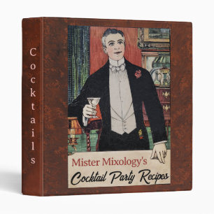Retro Cocktail Recipes Binder