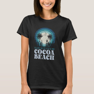Retro Cocoa Beach East Coast Surf Spot Vintage Sun T-Shirt
