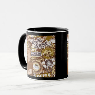 Retro Coffee Break Collage Mug