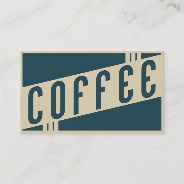 retro coffee business card (Front)