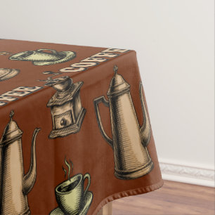 Retro Coffee Cafe Pattern Tablecloth