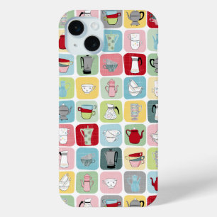 Retro Coffee iPhone 15 Mini Case