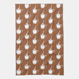 Retro Coffee Cups Kitchen Towel